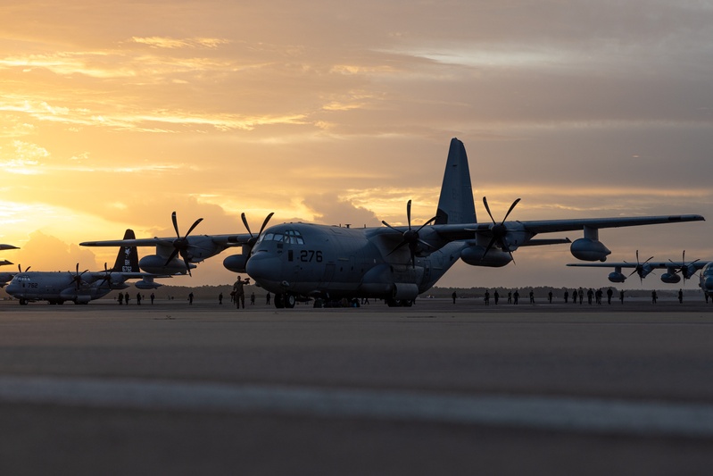 Marines with VMGR-252 deployed from MCAS Cherry Point