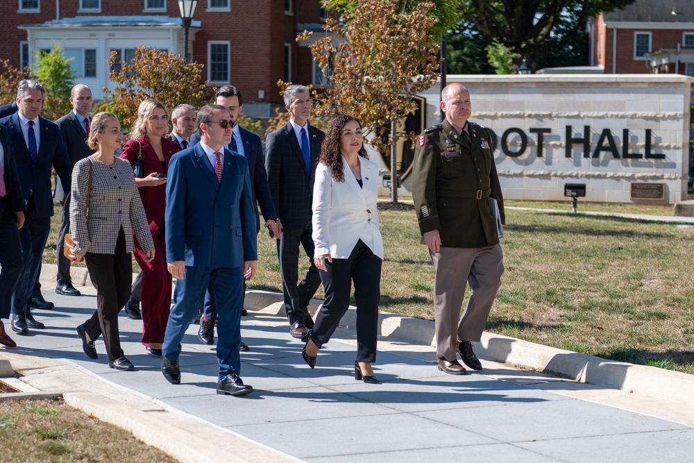 Her Excellency Dr. Vjosa Osmani Sadriu President Of The Republic Of Kosovo Visits the USAWC