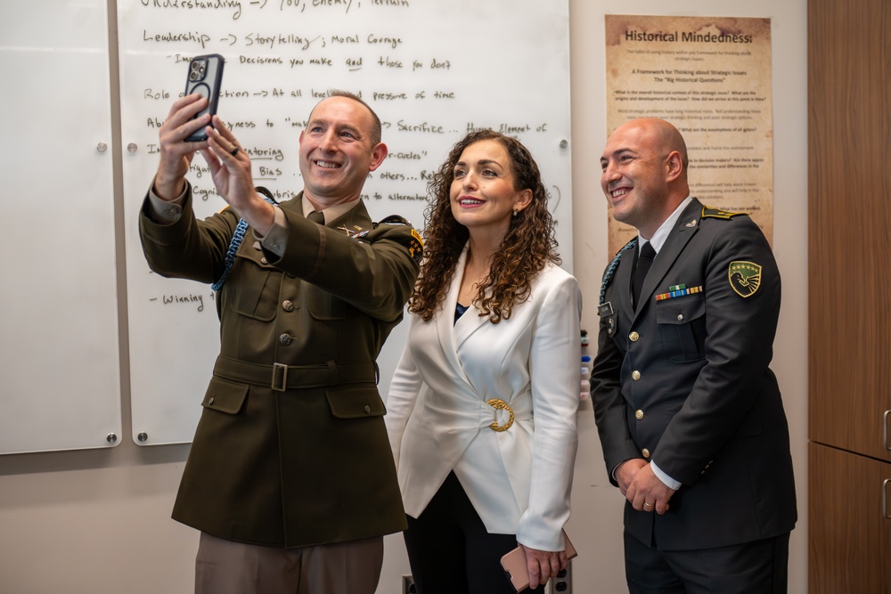 Her Excellency Dr. Vjosa Osmani Sadriu President Of The Republic Of Kosovo Visits the USAWC