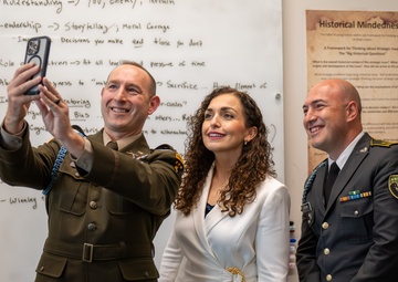 Her Excellency Dr. Vjosa Osmani Sadriu President Of The Republic Of Kosovo Visits the USAWC