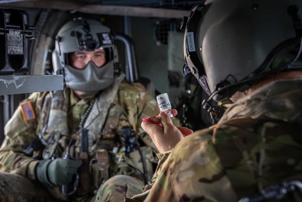 25th CAB Critical Care Flight Paramedic Conducts Medical Evaluation