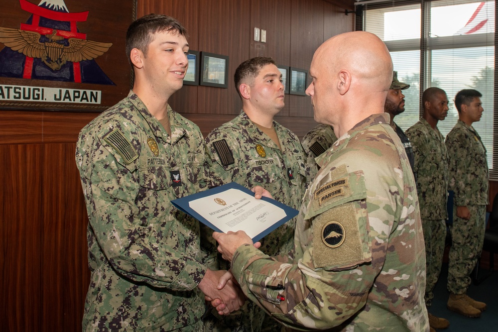 Colonel Davis Presents Awards to NAF Atsugi Security Force
