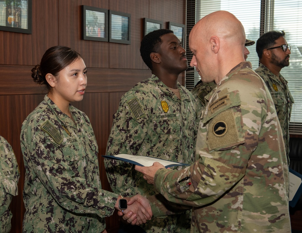 Colonel Davis Presents Awards to NAF Atsugi Security Force