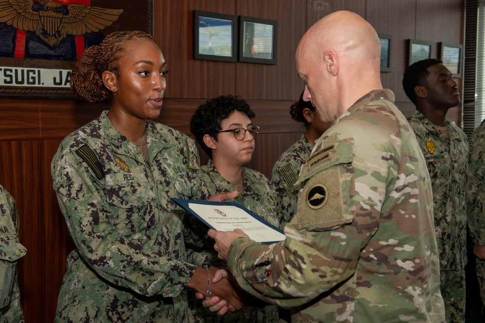 Colonel Davis Presents Awards to NAF Atsugi Security Force