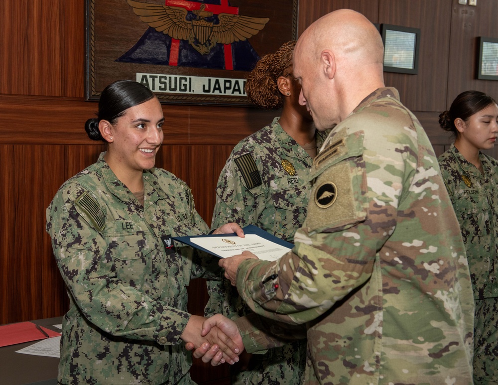 Colonel Davis Presents Awards to NAF Atsugi Security Force