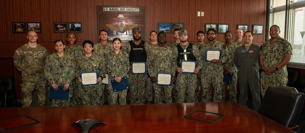 Colonel Davis Presents Awards to NAF Atsugi Security Force