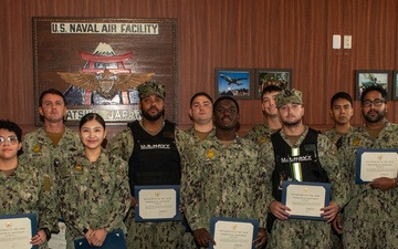 Colonel Davis Presents Awards to NAF Atsugi Security Force