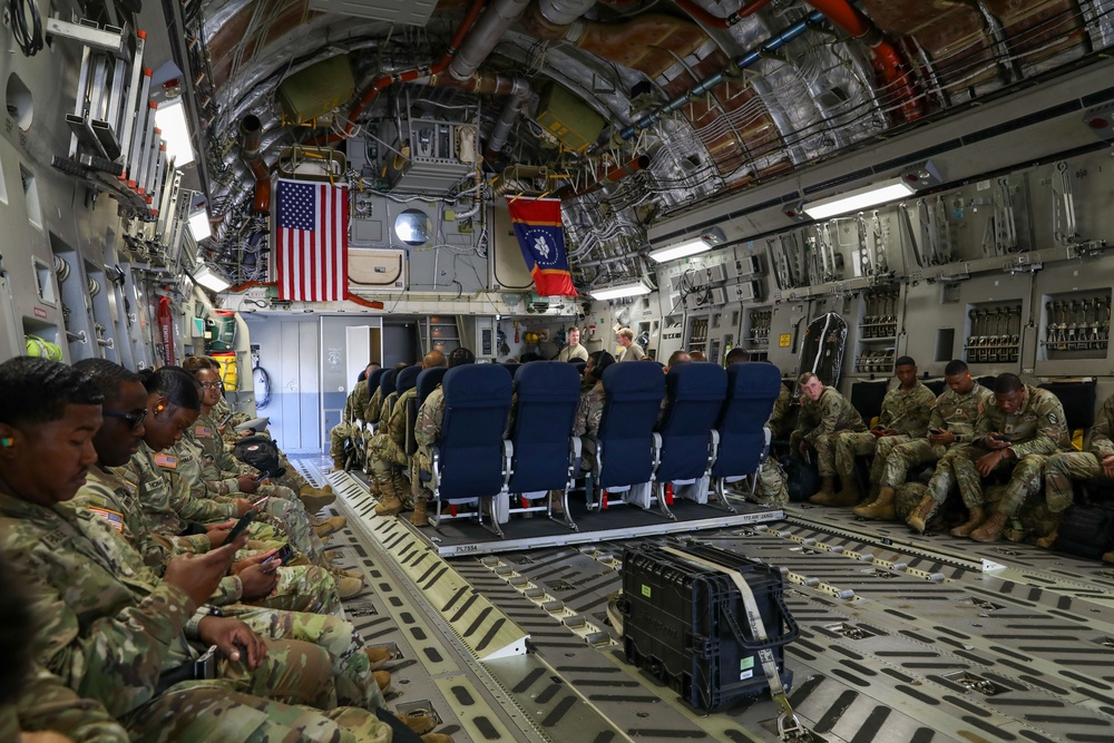 Mississippi National Guard Soldiers prepare to fly to Washington D.C.