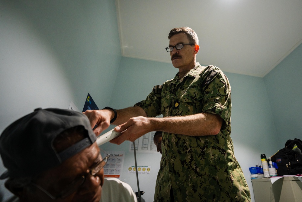 Pacific Partnership 2025 Multinational Servicemembers Provide Optometry, Dental, and Audiology Treatment at West Community Health Center in Ngeremlengui, Palau Sept. 26.