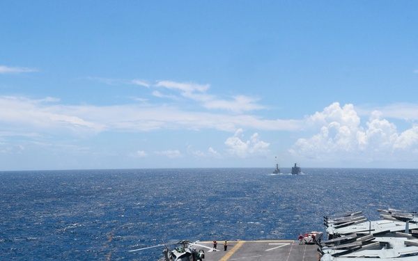 USS Iwo Jima Conducts a Fueling-at-Sea