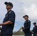 Sailors aboard the USS John Finn conduct a sea and anchor detail in Okinawa, Japan