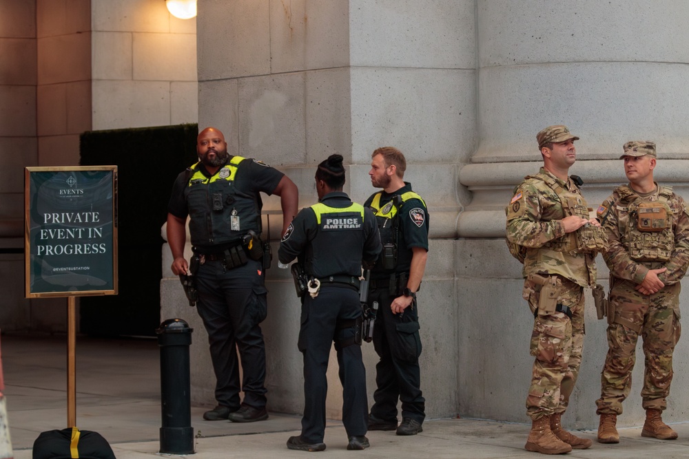 South Carolina National Guardsmen Assist With Security At Union Station