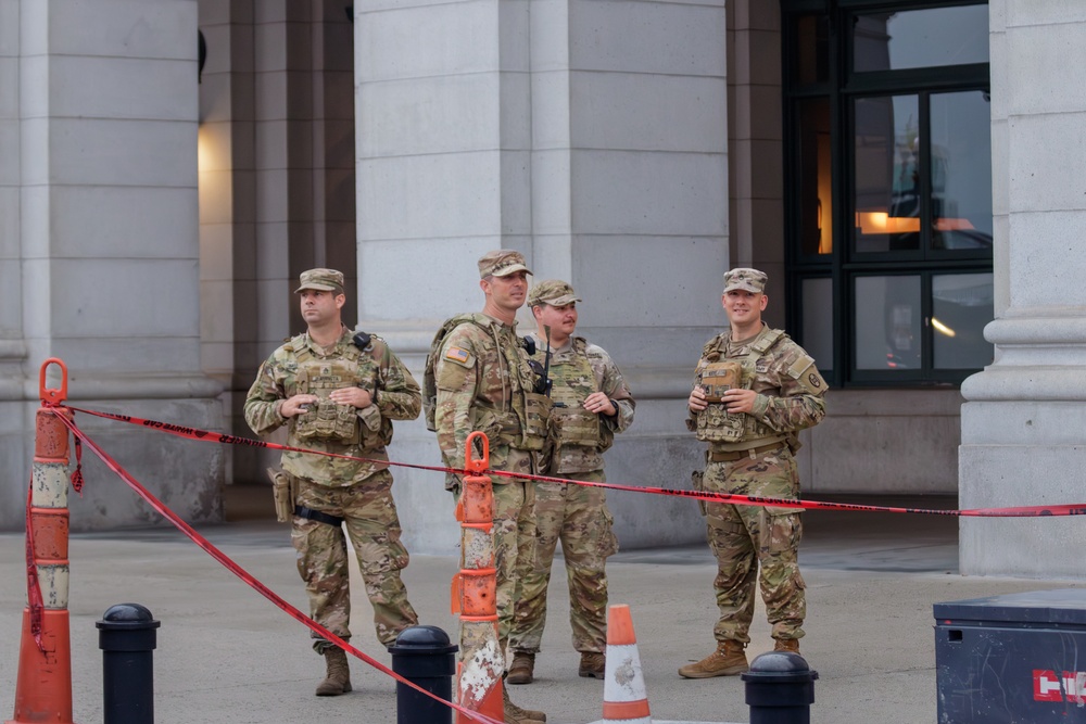 South Carolina National Guardsmen Assist With Security At Union Station