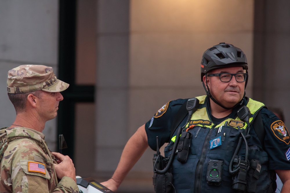 South Carolina National Guardsmen Assist With Security At Union Station