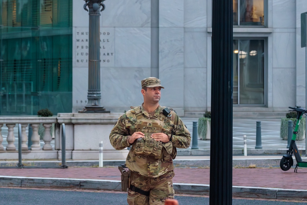 South Carolina National Guardsman Assists With Security At Union Station