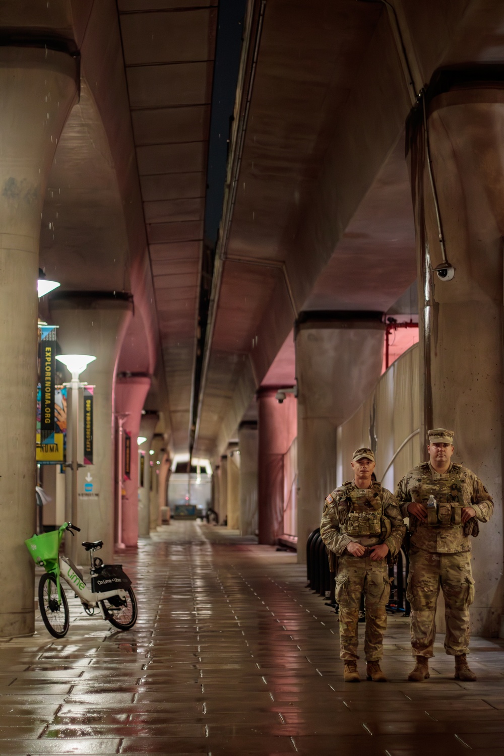 South Carolina National Guardsmen Patrol The NoMA Metro Station