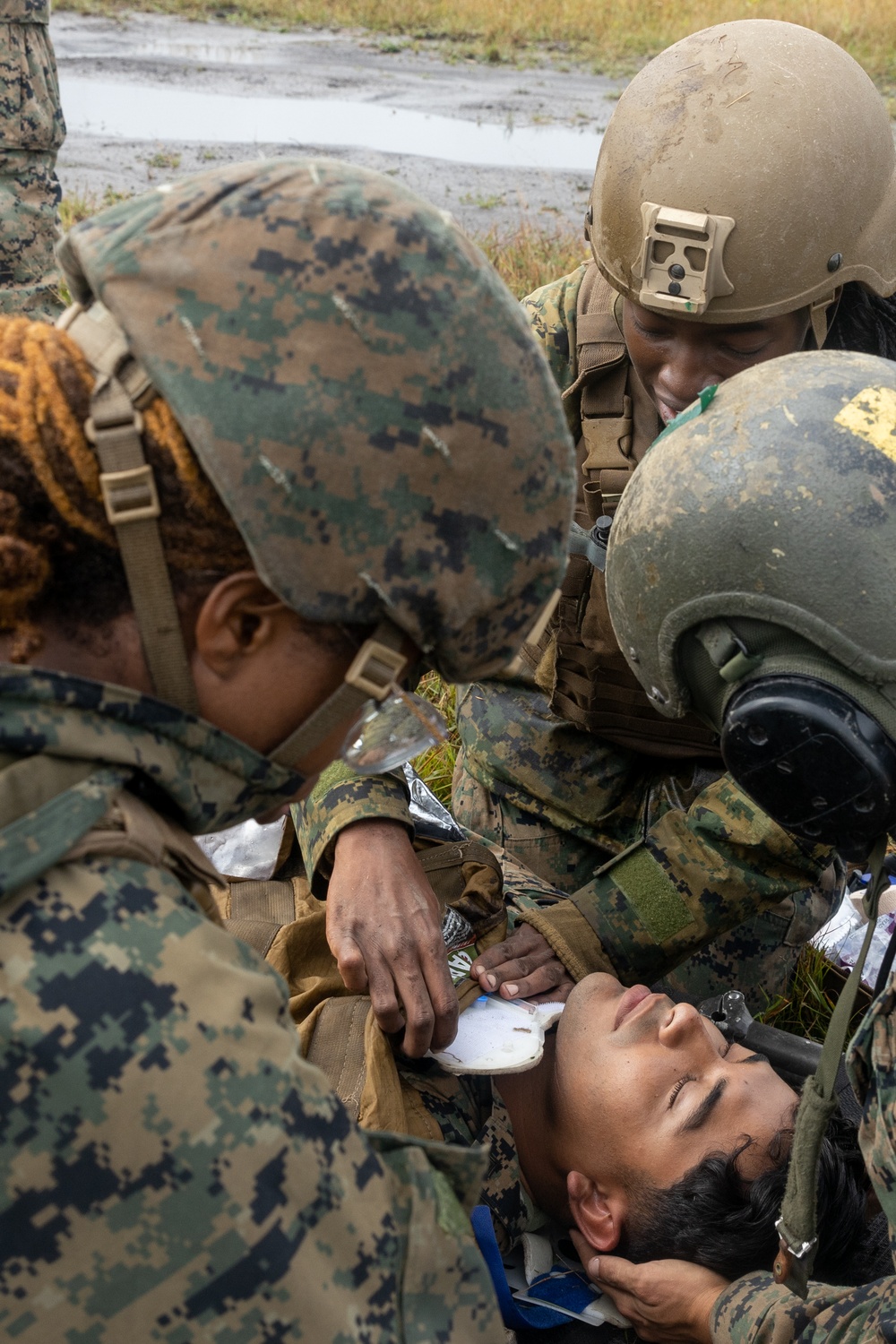 U.S. Sailors and Marines conduct Casualty Evacuation Exercise during Orient Shield 25
