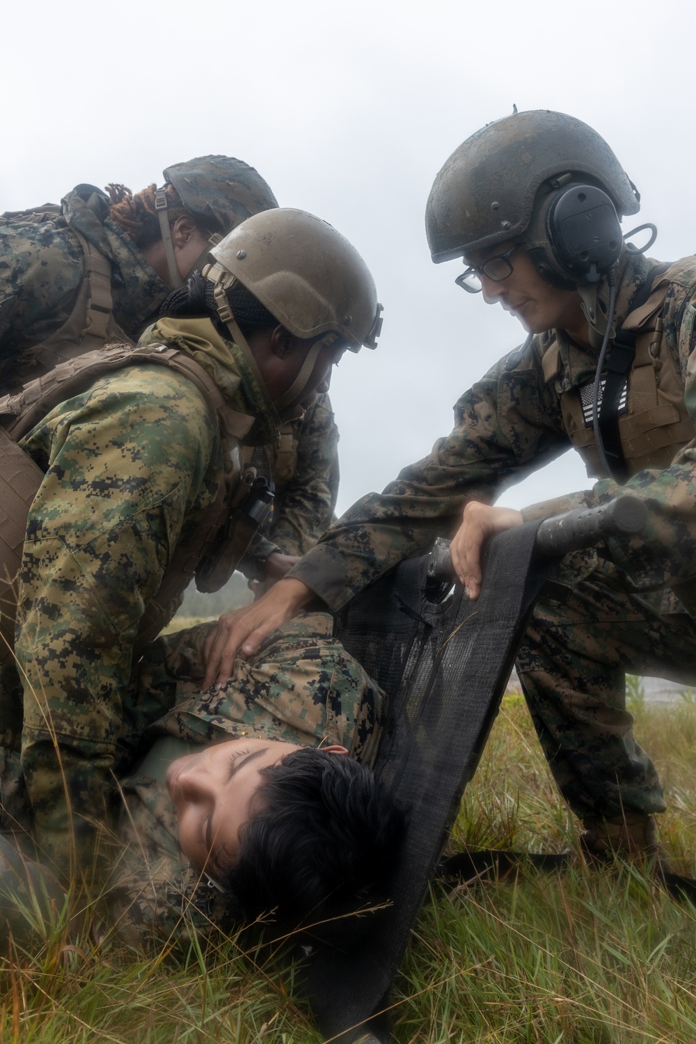 U.S. Sailors and Marines conduct Casualty Evacuation Exercise during Orient Shield 25
