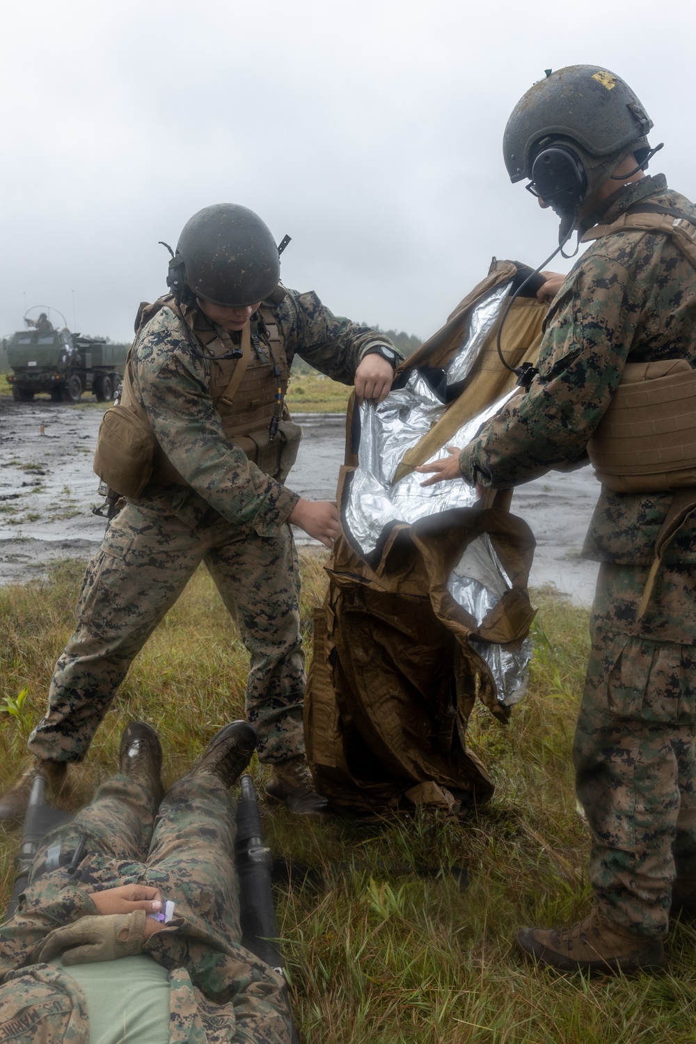 U.S. Sailors and Marines conduct Casualty Evacuation Exercise during Orient Shield 25
