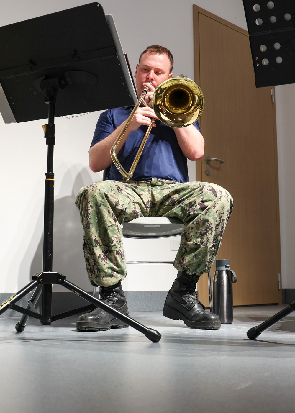 Pacific Partnership 2025 Multinational Band performs for Palau Community College students.