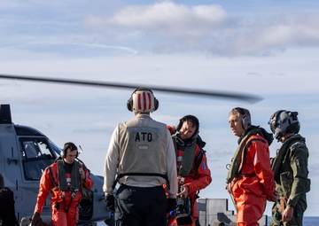 USS Gerald R. Ford (CVN 78) Hosts FS Bretagne (D655)
