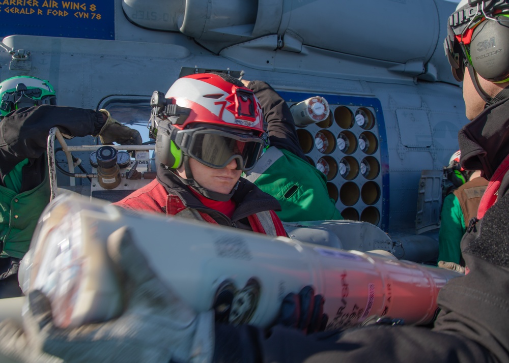 USS Gerald R. Ford (CVN 78) Conducts Helicopter Flight Operations