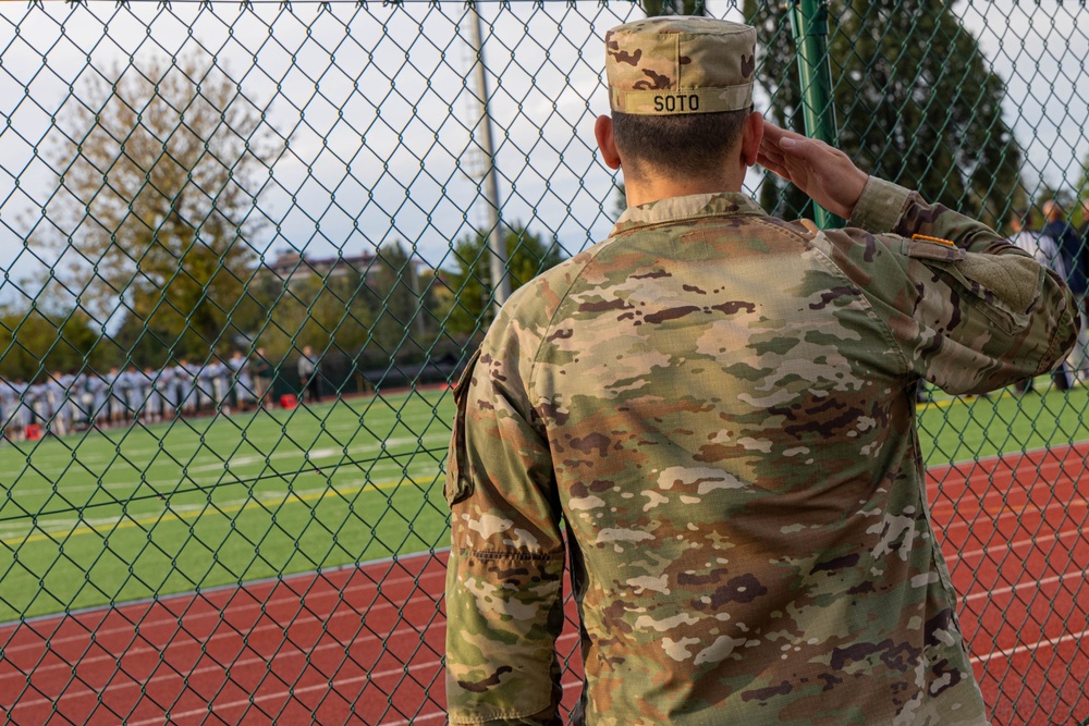 SETAF-AF commanding general kicks off homecoming game