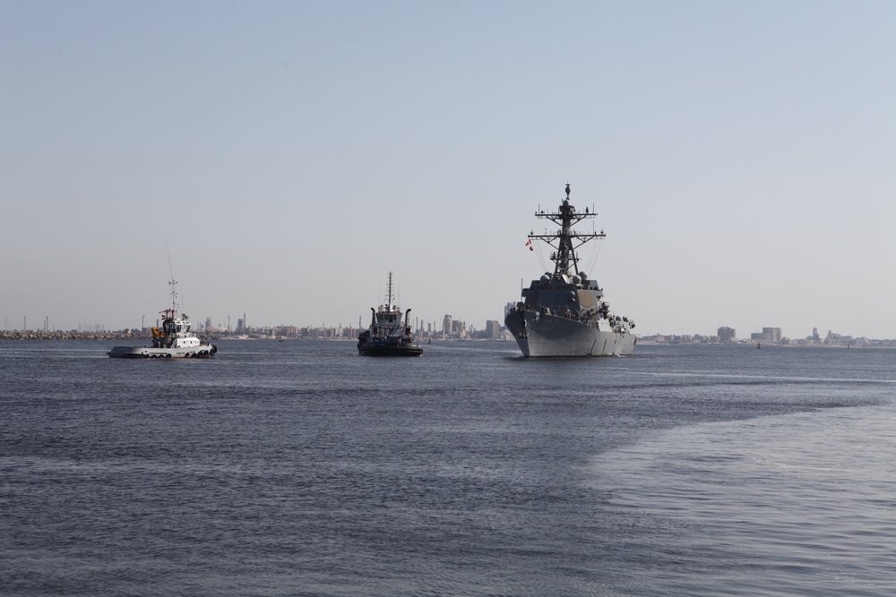 USS Truxtun Arrives in Alexandria for Bright Star 2025 Maritime Phase