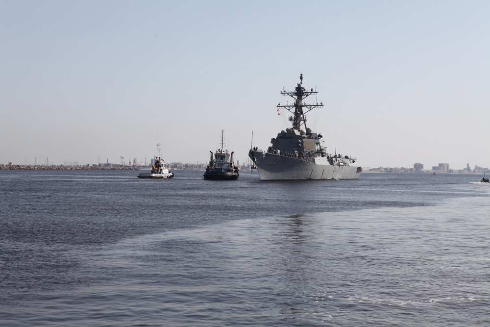 USS Truxtun Arrives in Alexandria for Bright Star 2025 Maritime Phase