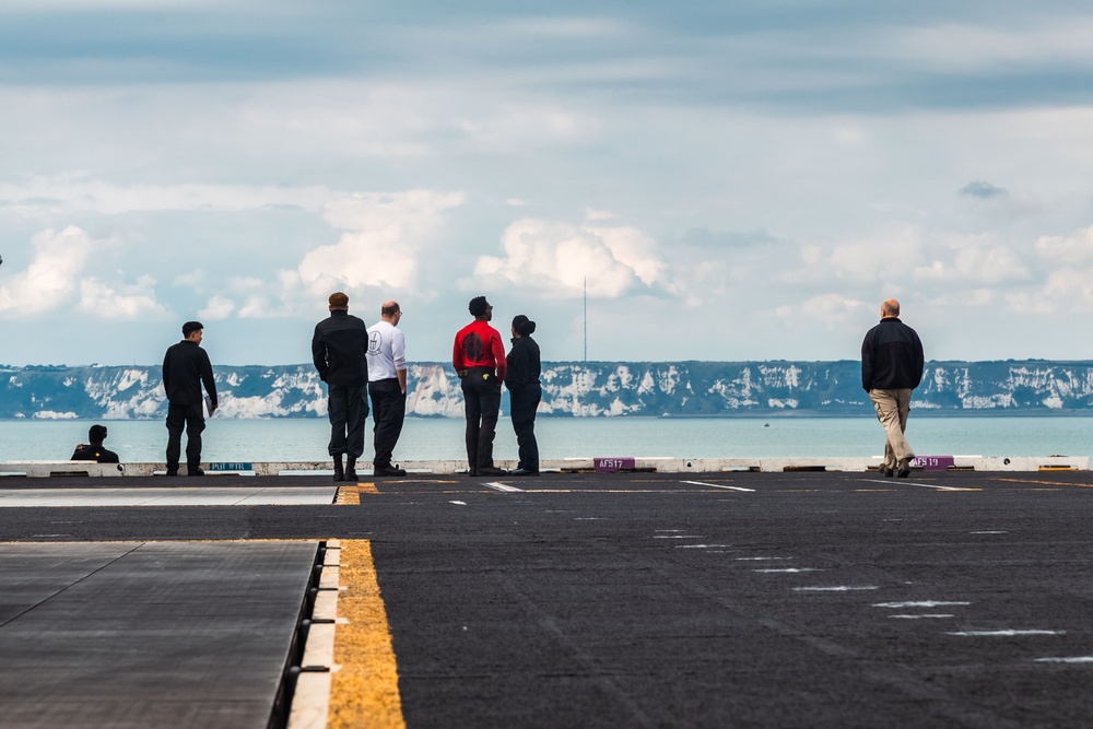 USS Gerald R. Ford (CVN 78) Transits the Strait of Dover