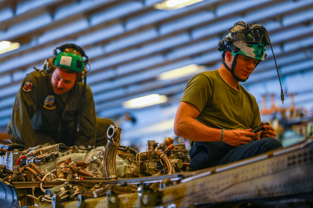 U.S. Marines Conduct Aircraft Maintenance