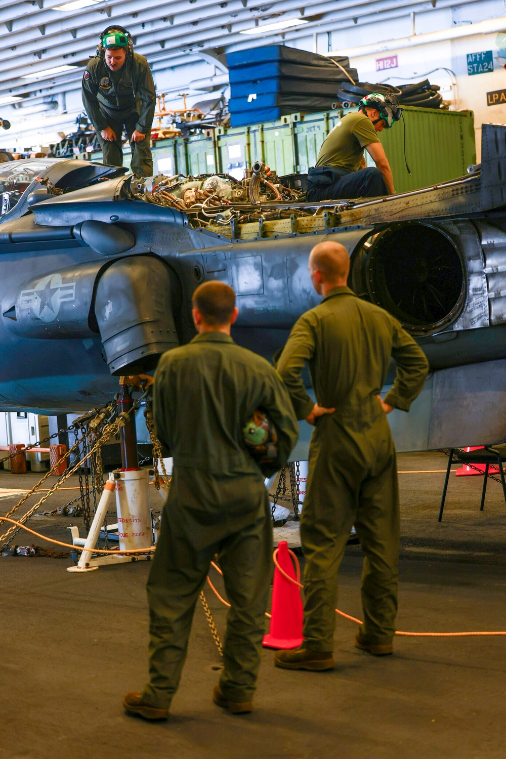 U.S. Marines Conduct Aircraft Maintenance