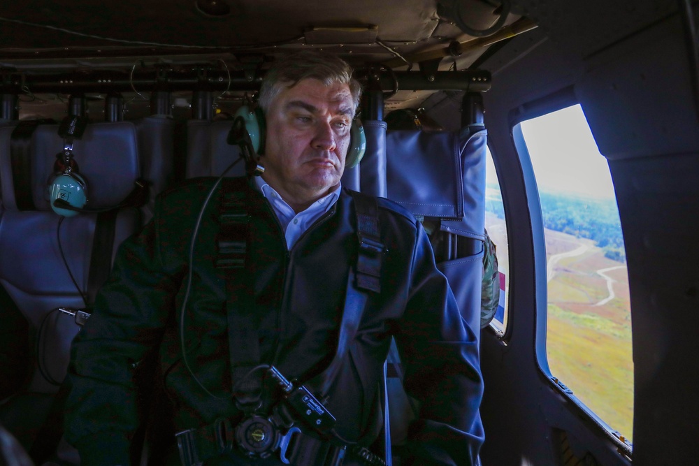 Croatian President Zoran Milanović visits Camp Ripley Training Center