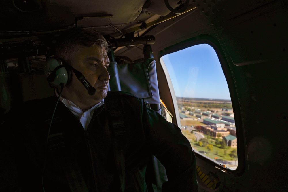Croatian President Zoran Milanović visits Camp Ripley Training Center