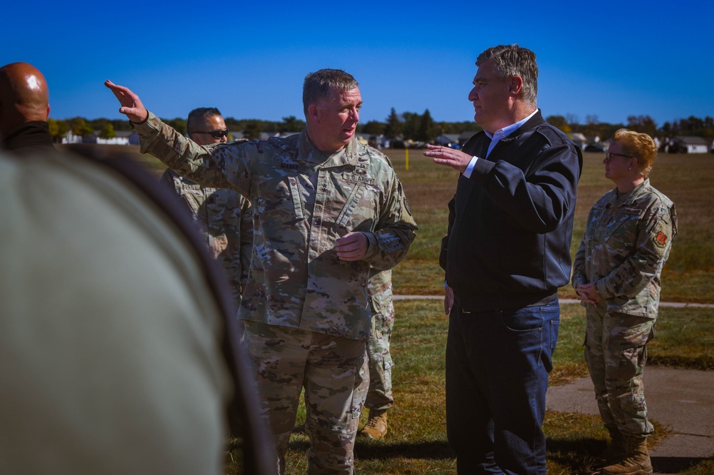 Croatian President Zoran Milanović visits Camp Ripley Training Center