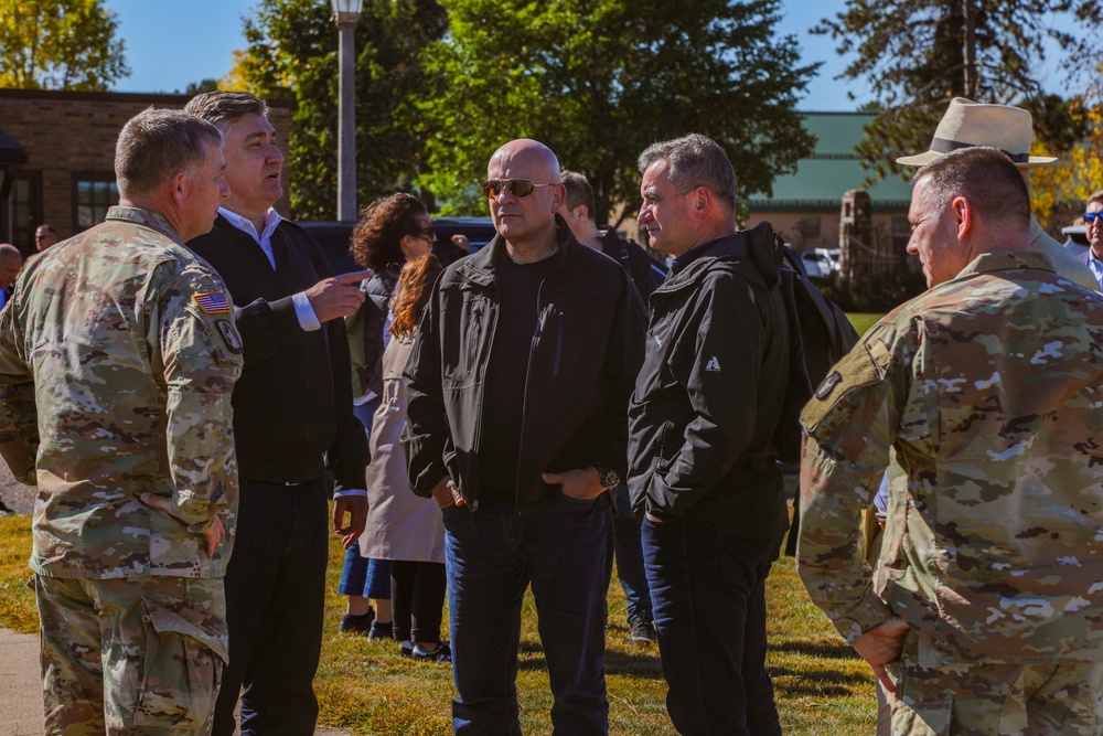 Croatian President Zoran Milanović visits Camp Ripley Training Center
