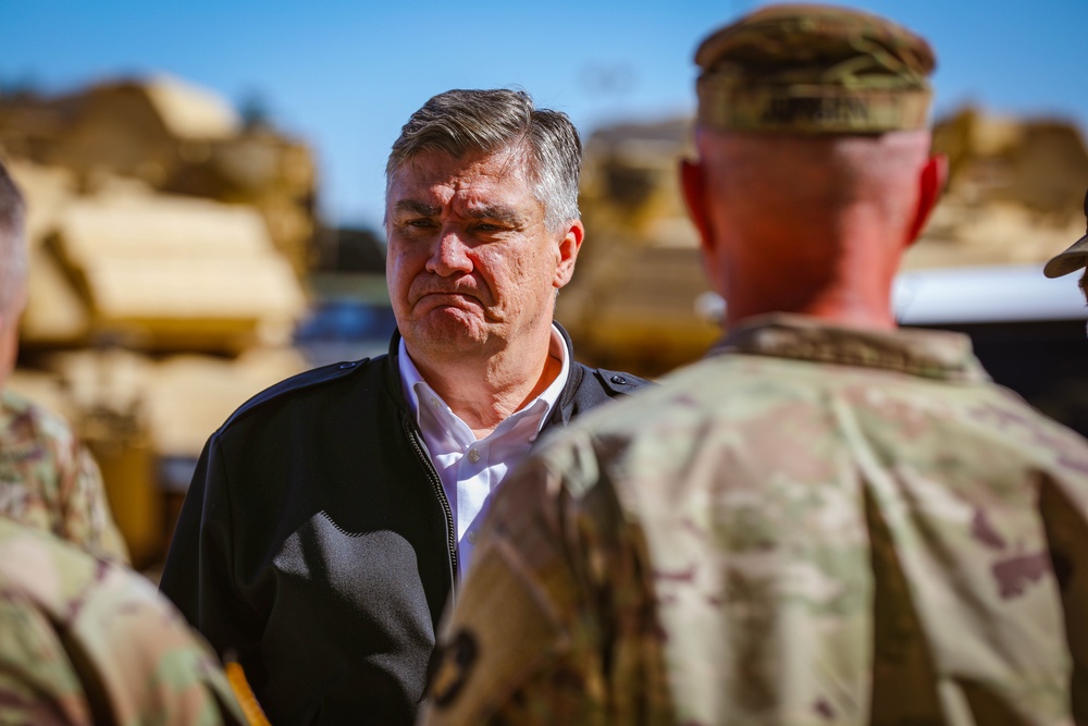 Croatian President Zoran Milanović visits Camp Ripley Training Center