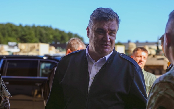 Croatian President Zoran Milanović visits Camp Ripley Training Center