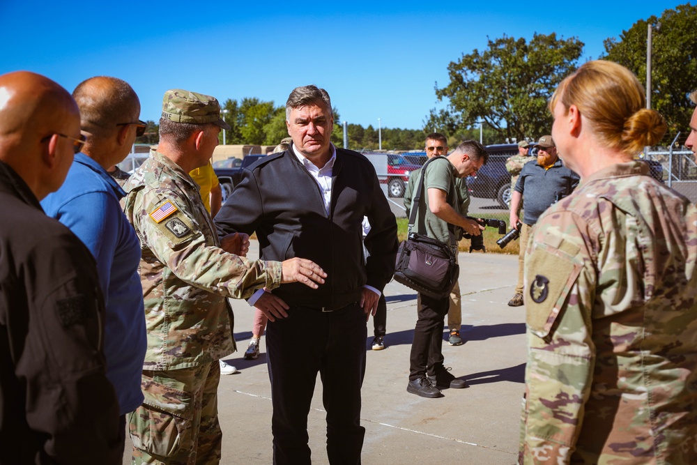 Croatian President Zoran Milanović visits Camp Ripley Training Center