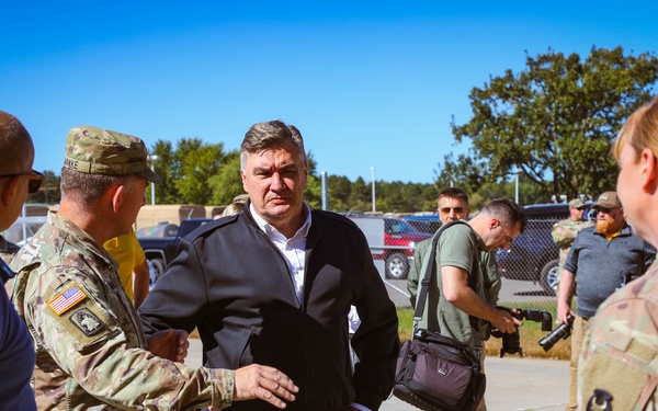 Croatian President Zoran Milanović visits Camp Ripley Training Center