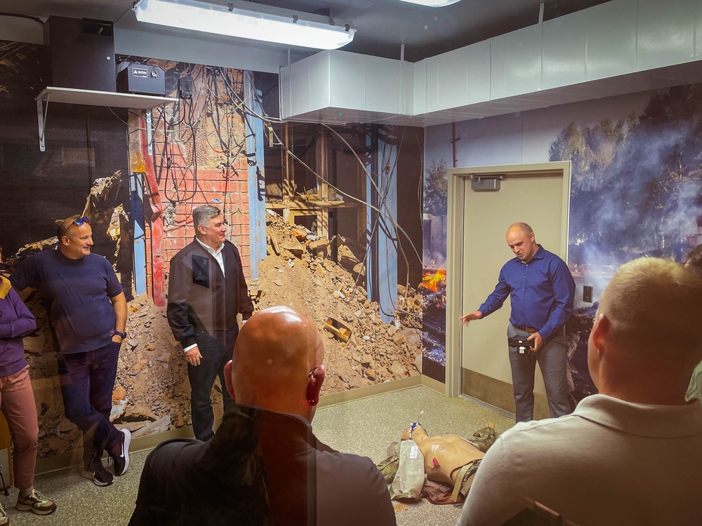 Croatian President Zoran Milanović visits Camp Ripley Training Center