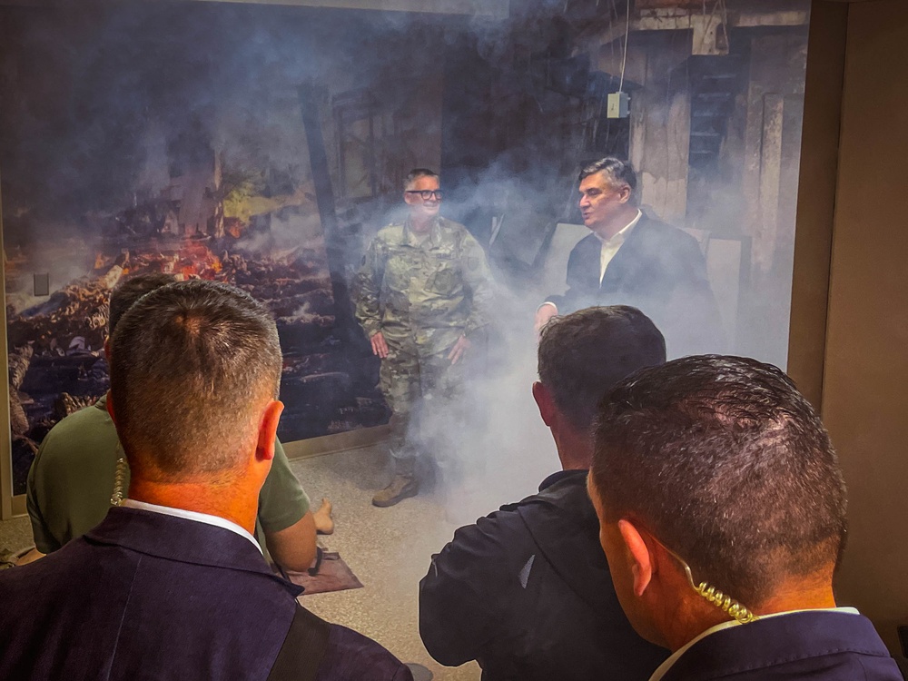 Croatian President Zoran Milanović visits Camp Ripley Training Center