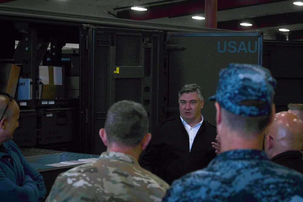 Croatian President Zoran Milanović visits Camp Ripley Training Center