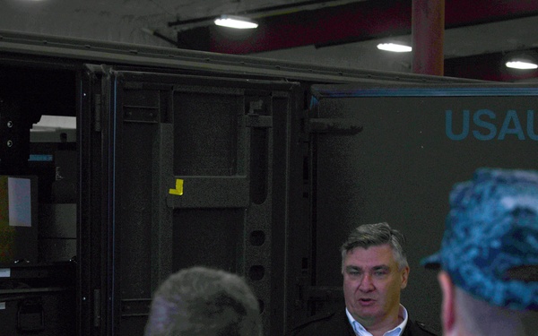 Croatian President Zoran Milanović visits Camp Ripley Training Center