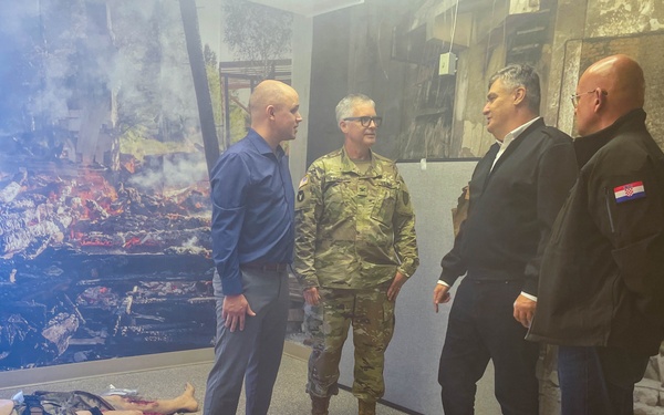 Croatian President Zoran Milanović visits Camp Ripley Training Center