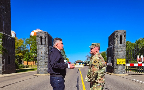 Croatian President Zoran Milanović visits Camp Ripley Training Center