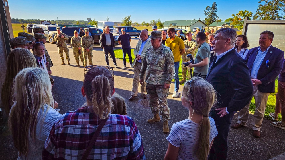 Croatian President Zoran Milanović visits Camp Ripley Training Center