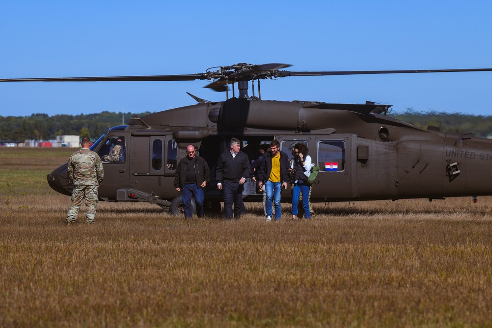 Croatian President Zoran Milanović visits Camp Ripley Training Center