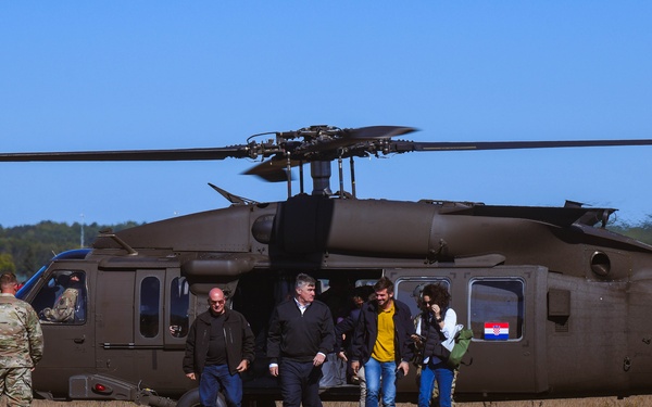 Croatian President Zoran Milanović visits Camp Ripley Training Center