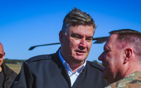 Croatian President Zoran Milanović visits Camp Ripley Training Center